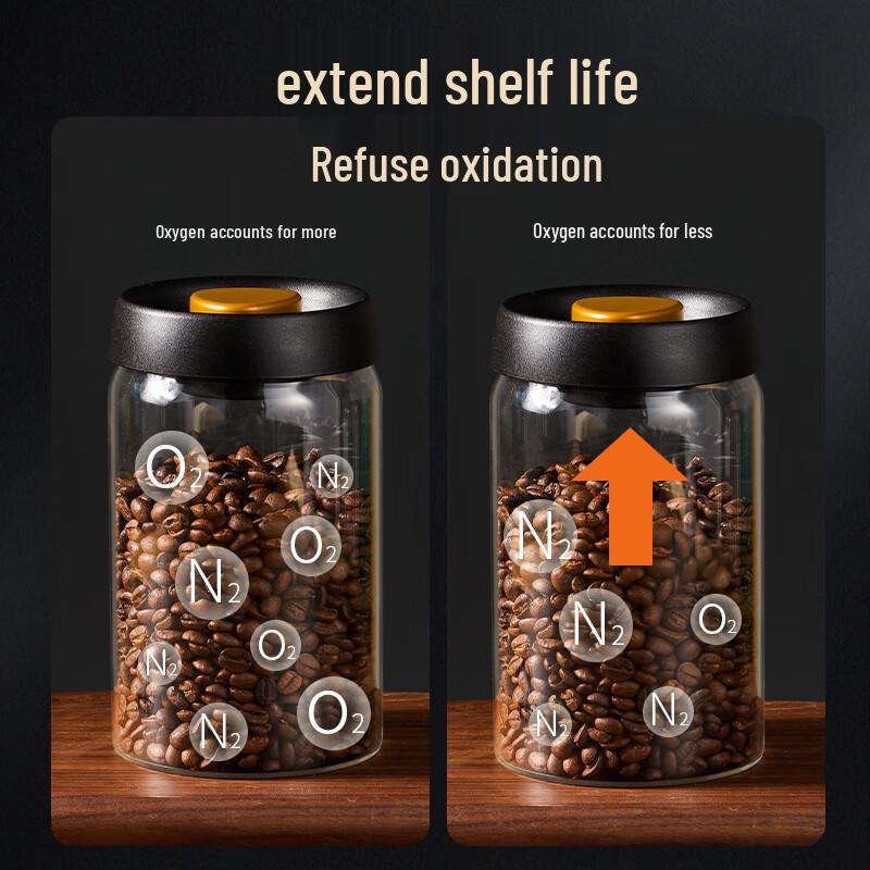 Baijie High Borosilicate Glass Coffee & Food Storage Jar