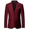2024 Plus Size Slim Fit Solid Color Business Blazer