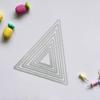 Retro for Triangle Wave Frame Cutting Die Carbon Steel Template Festive DIY Deco