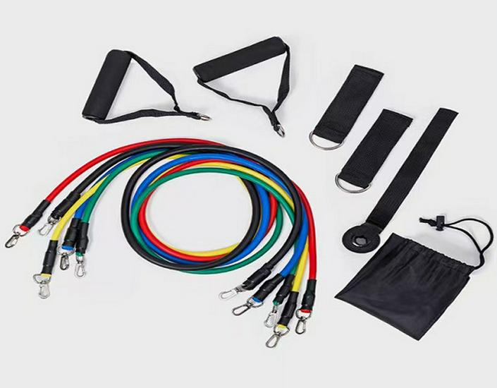 11-Piece Adjustable Multifunctional Resistance Band Set for Latissimus Dorsi Exercise and Training