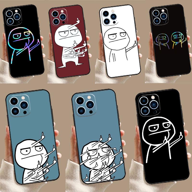 Funny Man Middle Finger Case For Samsung Galaxy S26 S25 S24 Ultra S20 FE S21 S22 S23 Plus S10 S25 FE Cover Couqe