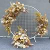 Champagne Wedding Artificial Flowers Row Party Centerpieces Arch Decor Wall Window Backdrop Arrange Props Leaf Hanging Floral