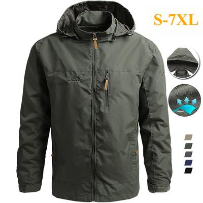 Veste tactique coupe-vent grande taille 7XL pour homme, manteau à capuche imperméable pour l'extérieur, sport, militaire, escalade, vêtements d'extérieur fins