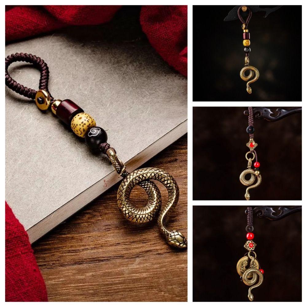 Wealth Zodiac Keychain Animals Car Key Chain Charm Snake Key Ring Men