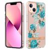 For iPhone 15 Case IMD IML Flower Pattern Electroplated TPU Back Cover