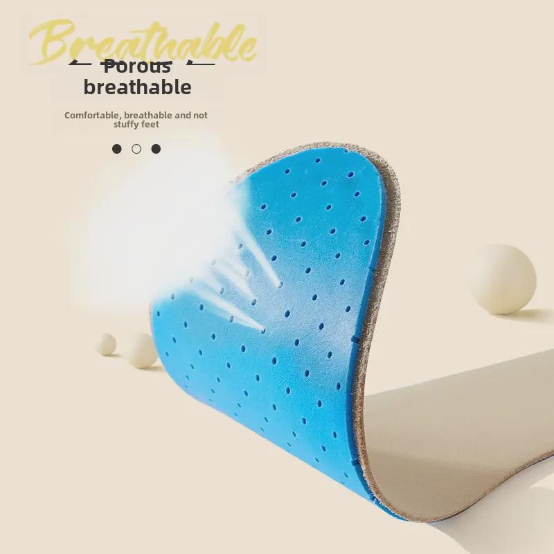 Women's Leather Deodorant High Heel Insoles Breathable, Sweat-Absorbent, Shock-Absorbing, Soft Cowhide for Pointed Toe Shoes
