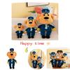 Cute Sheriff Labrador Plush Doll High-quality Pp Cotton Filling Super Soft Short Plush Fur Yellow/grey