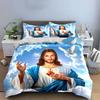 Religious Trio For Devotional Decor Exquisite Three-Piece Bedding Set Gift For Kids And Adults