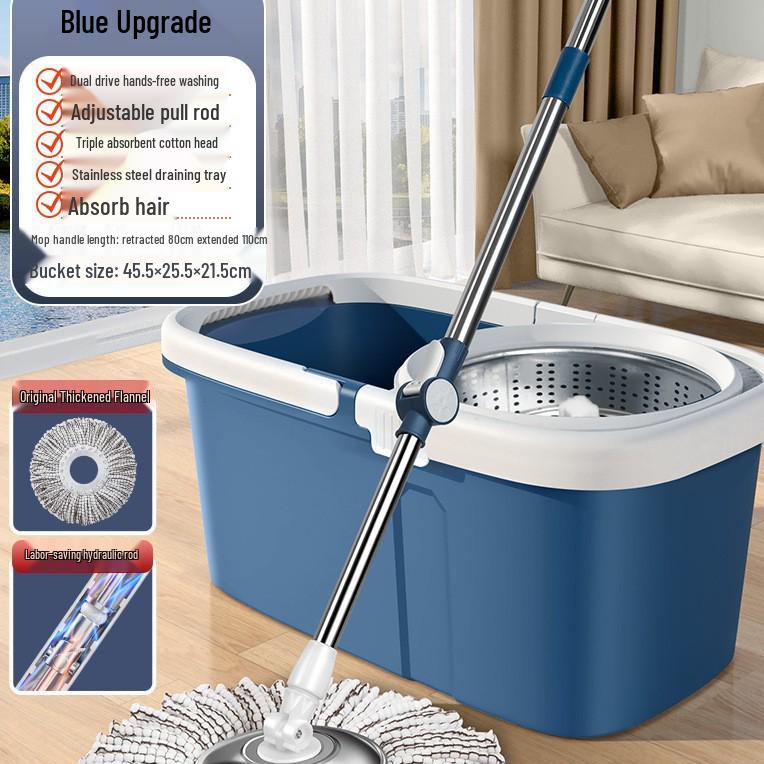 

Швабра з подвійним приводом, що не потребує рук: Очищення одним рухом з одним відром