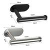 No Punching Wall Mounted Toilet Paper Holder Rustproof Anticorrosion Stainless Steel Bathroom Kitchen Roll Paper Toilet Holder