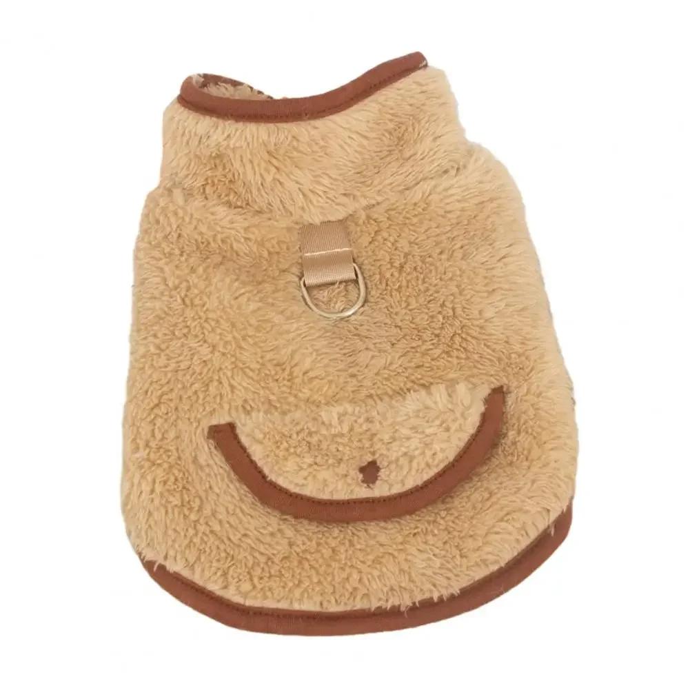Reversible Dog Sweater Winter Plush Pullover with Traction Ring Soft Warm Pet Clothes for Small Medium Large Dogs 2 Legged