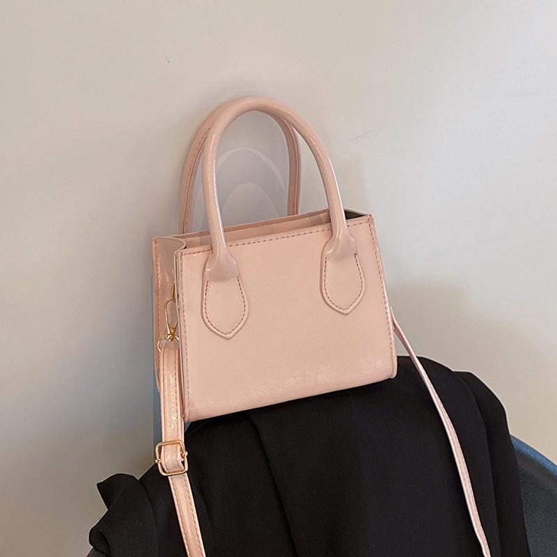 Stylish Mini Handbag For Women Versatile And Trendy Pu Leather Shoulder Bag In Pink Beige Purple Silver And Black