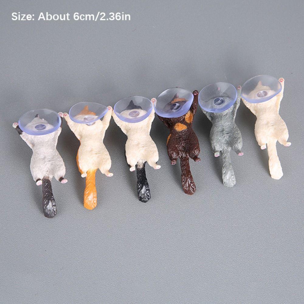 Cute Resin Cat Phone Holder Sucker Design Cartoon Mobile Phone Stand Holder Smartphone Holder Home Office