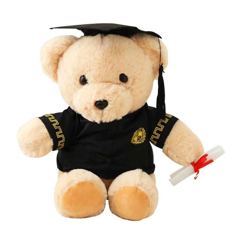 Graduation Teddy Bear Keychain with Mortarboard & Gown - Perfect College Grad Gift
