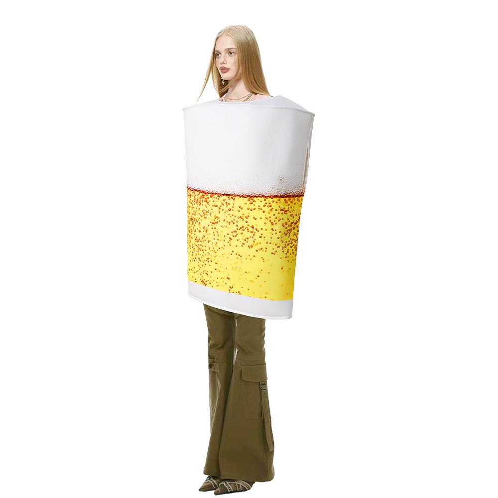 Beer Mug Cosplay Costume Adult Halloween Party Stage Performance Fashion Gift