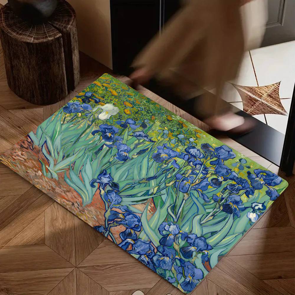 Oil Painting Claude Monet Art Floor Mat Suitable For Living Room Kitchen Bathroom Non-slip Mat Household Foot Mat
