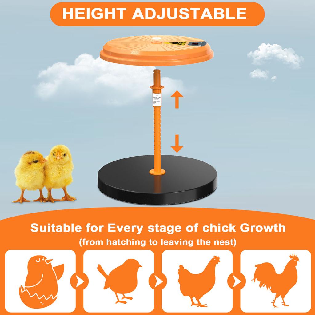 Chick Brooder Plate Adjustable Temperature Chick Brooder Heating Plate Chick Heat Plate for Hatching Chicken Quail Duck Eggs