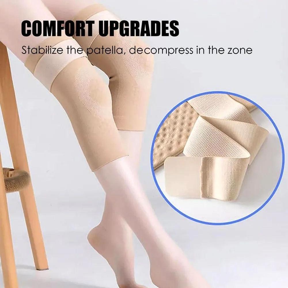 1Pair Self-Heating Kneepad Warm Pads Knee Compression Sleeves Knee Brace Support for Arthritis Pain Relief Thermal Leg Warmers