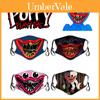 Poppy Playtime Huggy Wuggys Halloween Bawełniana Maseczka na Twarz Dla Dorosłych Regulowana Oddychająca