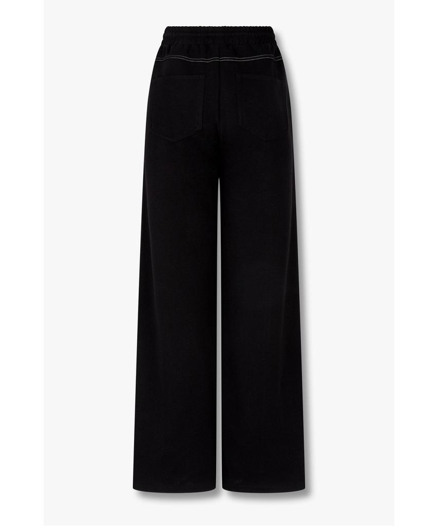 Bobeu Side Line Elastic Waist Wide Pants_Black 7156230008