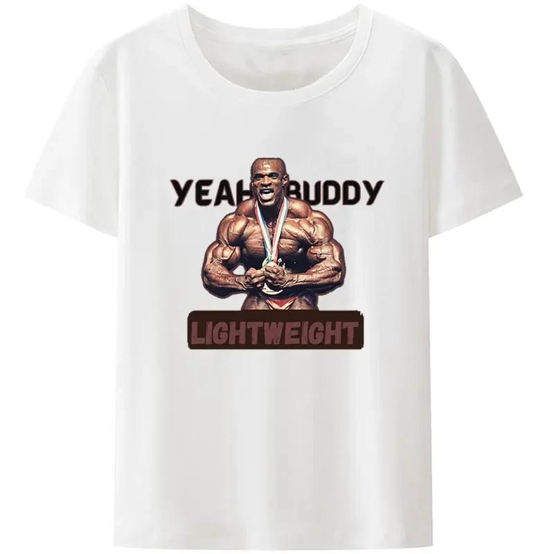 

Одежда для зала Ronnie Coleman Fit Футболка для упражнений для мужчин Легкая Базовая Толстовка для отдыха Новинка Дизайн Смешная M