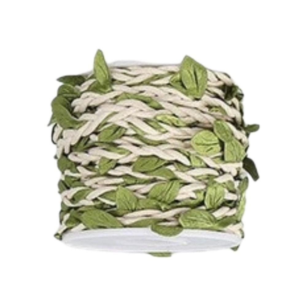 10M/Roll Boho Style Burlap Leaf Ribbon Natural Jute Rope Vine Simulation Vine  Gift Decoration