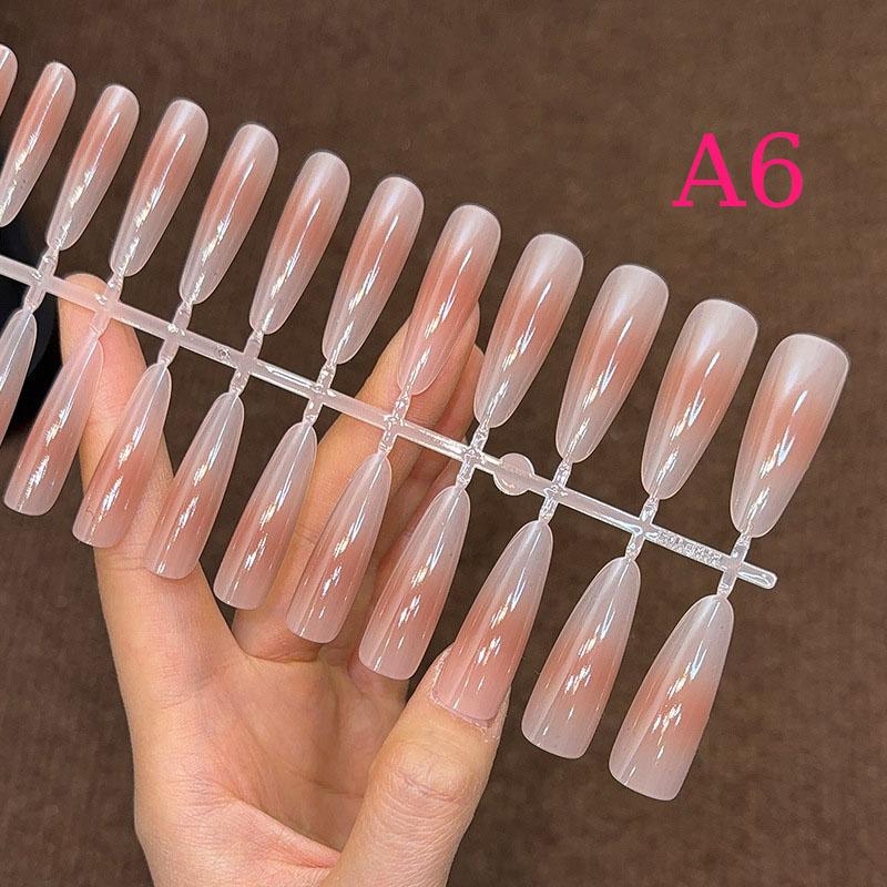 30 Piezas Color Nude Degradado Uñas Postizas Presionar Rápido Extensión Mate Uñas Postizas Portátiles Naturales Multiestilo Puntas de Uñas de Cobertura Completa