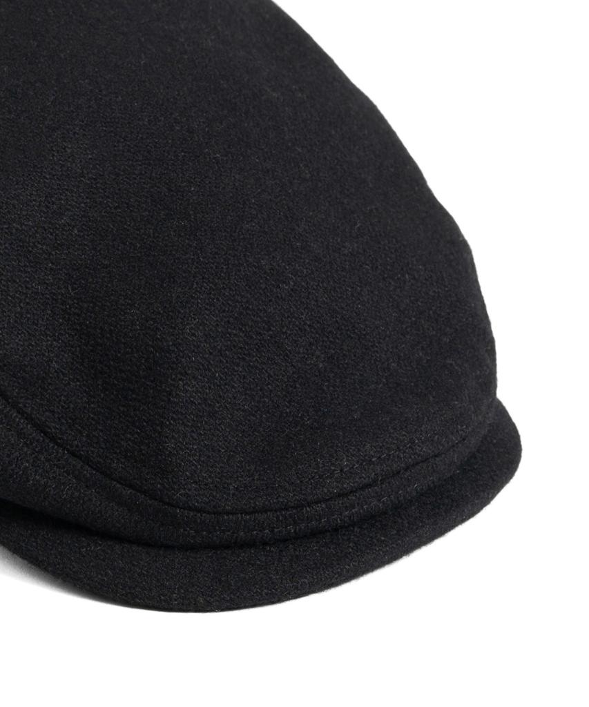 Waildeubeuligseu Melton Wool Hunting Cap (Black)