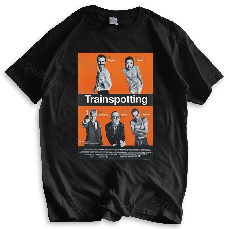Fashion brand t shirt Unisexs loose Trainspotting Tshirt Design British popular black comedy unisex fitted cotton tshirt for boys