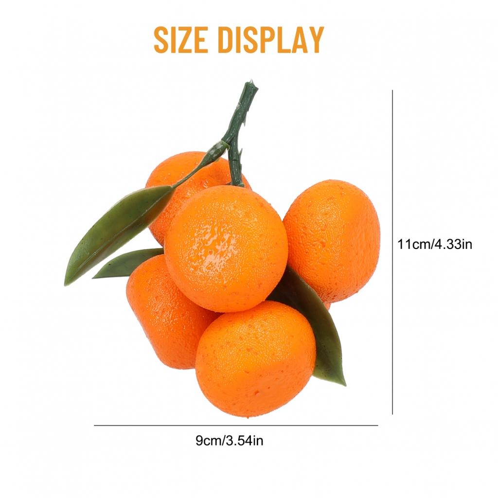 Foam Artificial Tangerine Orange Fruit Fake Decoration Display Realistic