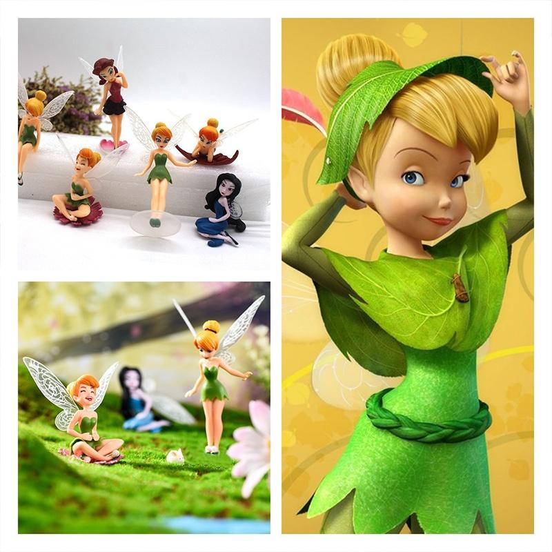 Creative Flower Fairy Cake Toppers Set With 6 Characters