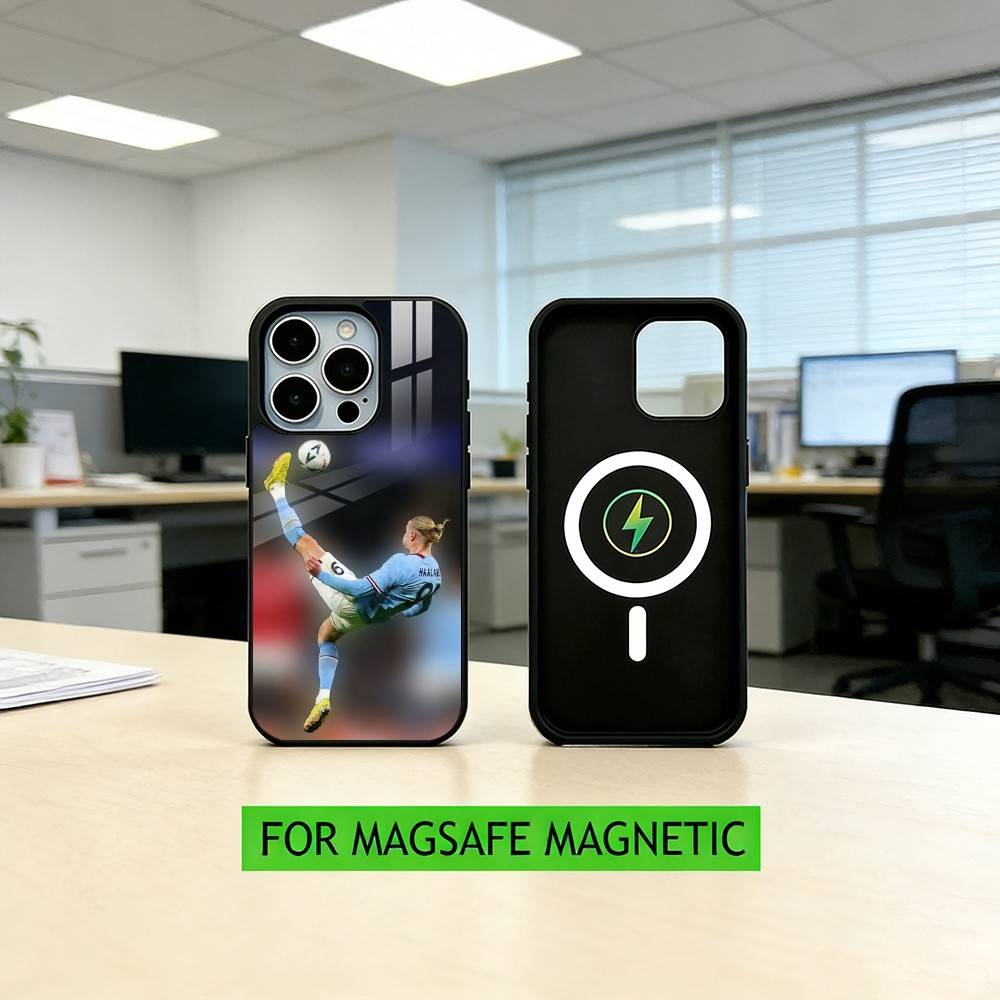 Erling Haaland Phone Case For iPhone17,16,15,14,13,12,11 Plus,Pro Magnetic with Magsafe Wireless Charging