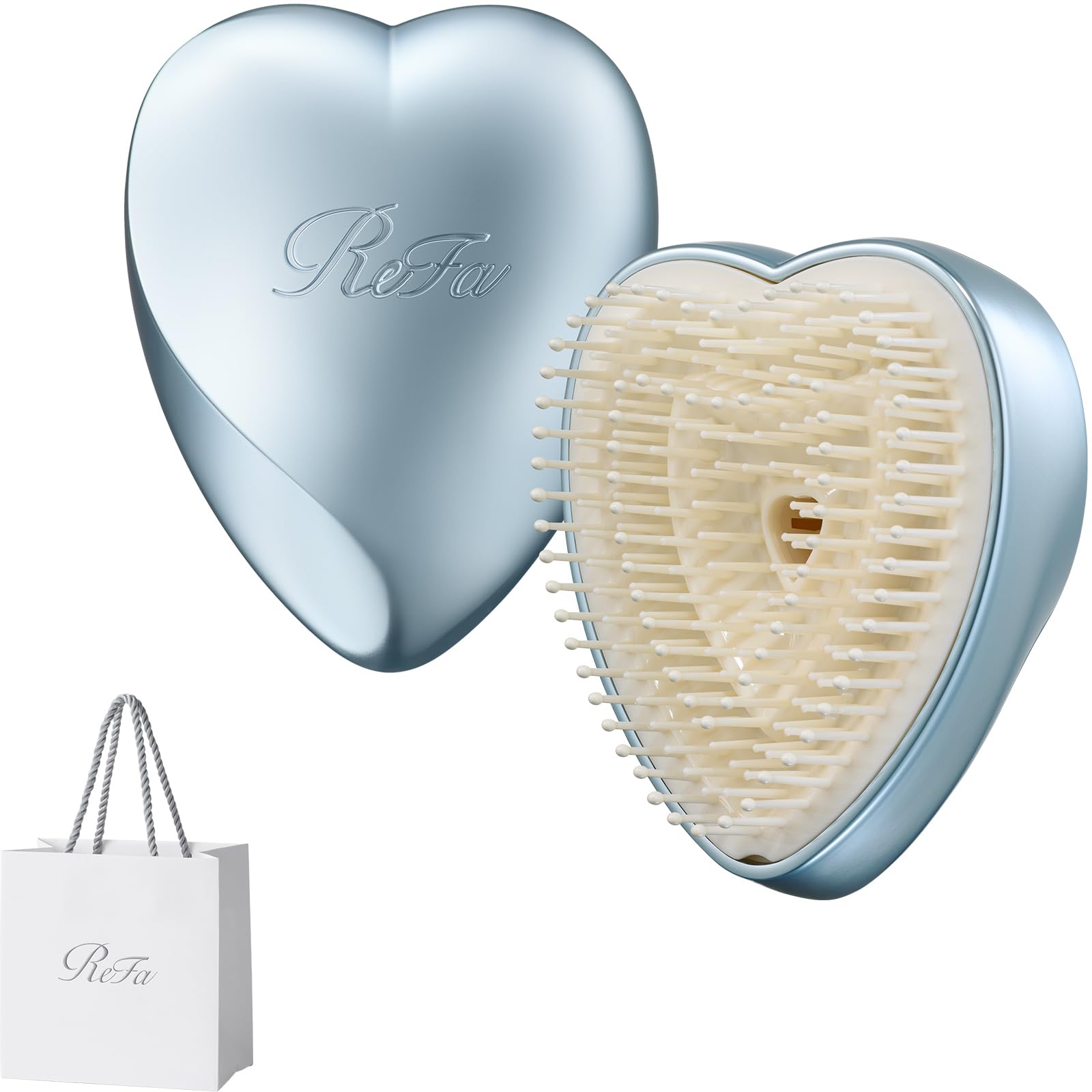 Официальный магазин ReFa HEART BRUSH mini с сумкой для покупок Silver Sky [Эксклюзив Amazon],