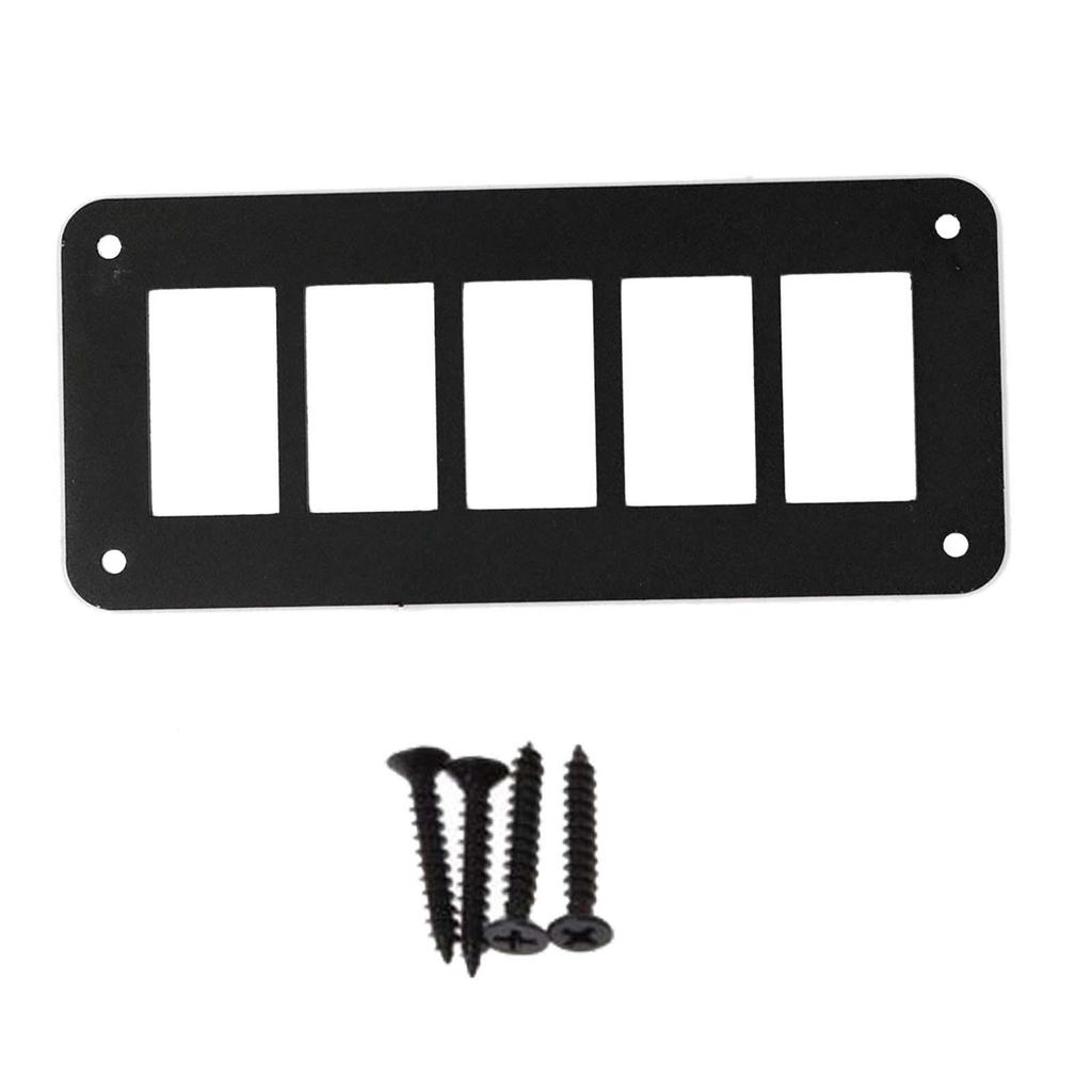 Waterproof Rocker Switch Housing Panel Black Aluminum Bracket for Auto Marine Yacht RV SUV Truck