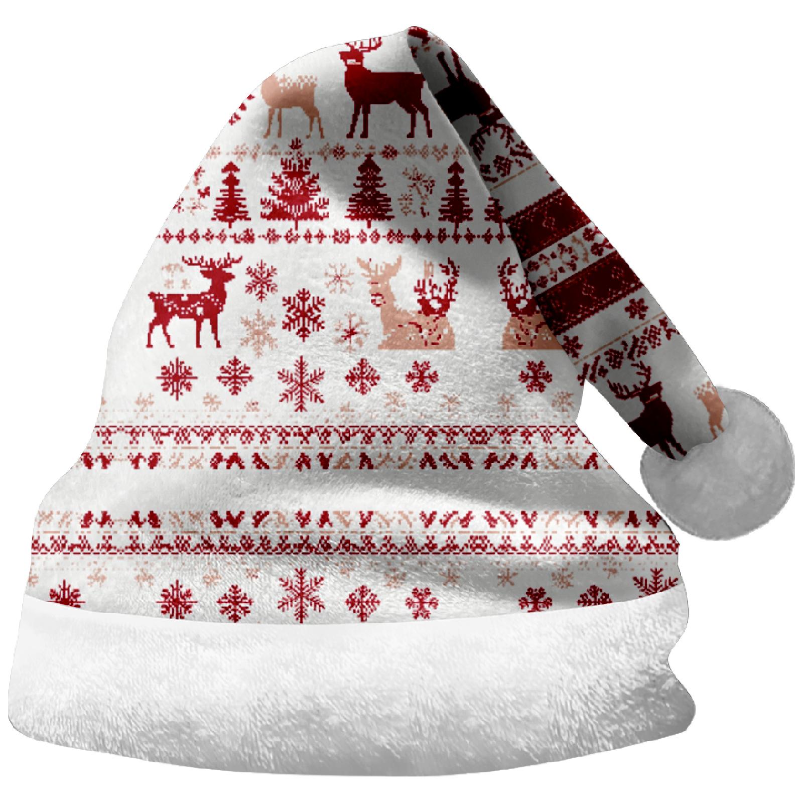 

Смішні різдвяні капелюхи, товари для різдвяних вечірок, святкові капелюхи M рожевий