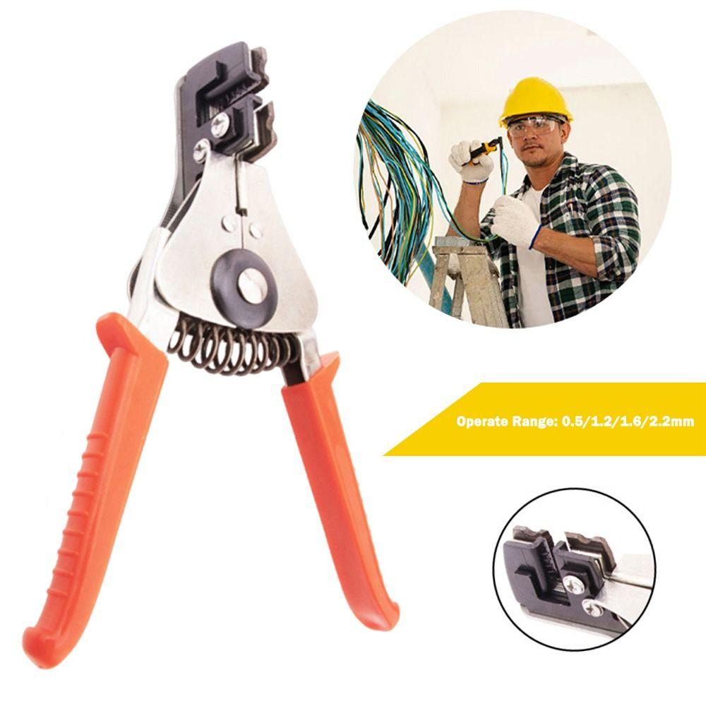 Steel Automatic Cable Stripper Red&Silver Stripping Pliers Wire Stripper  Cable Installation