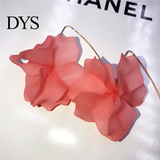 Blumenohrringe 1 Paar Haken Böhmischer Schmuck Übertrieben Bankett Handgefertigt Blütenblatt für den täglichen Gebrauch Hochzeit Dating