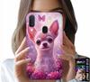 Etui Do Samsung Galaxy A20E - Słodka Chihuahua Na Różowym Tle Kwiatami