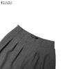 ZANZEA Women Short Sleeve Cropped Tops and Long Pants Two Piece Suit Sets