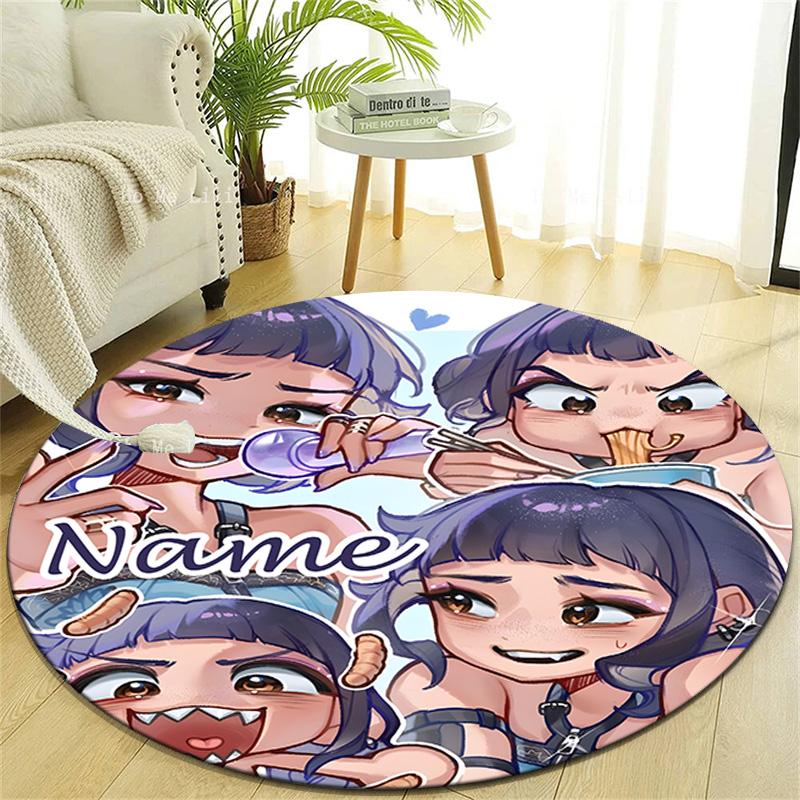 Personalized K-KPop Demon Hunters Round Chair Office Rug - Perfect for Mat, Office Chair & More - Ideal Gift for Birthdays and Holidays