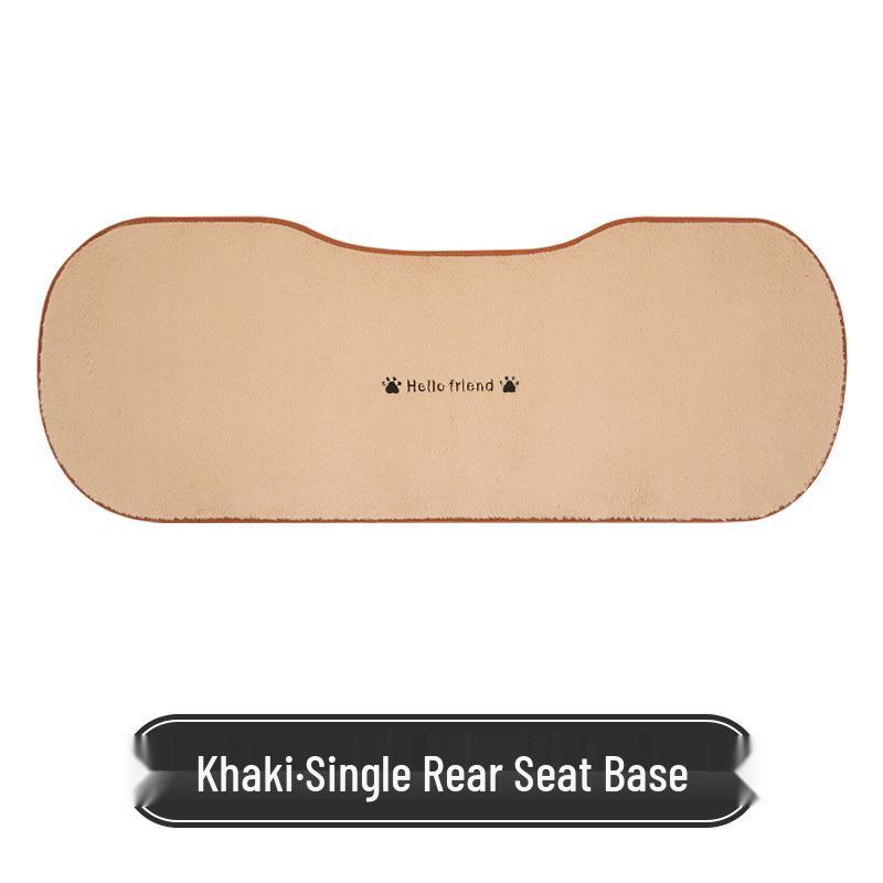 Universal Shy Cat Plush Winter Car Seat Cushion - Non-Shedding, Cartoon Design for Five Seats