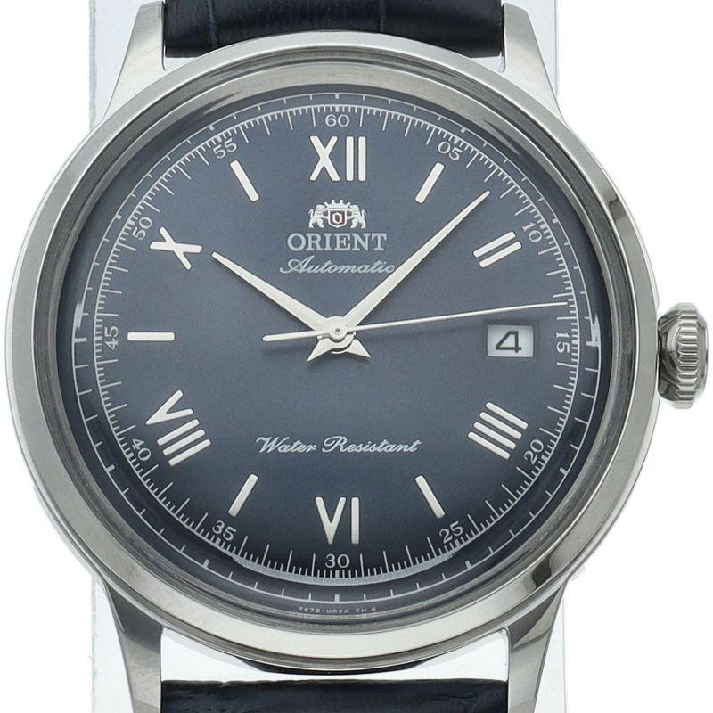 Used Orient Orient Bambino Watch 40.5mm RN-AC0024L Box Warranty SS/Leather Men's Watch Navy