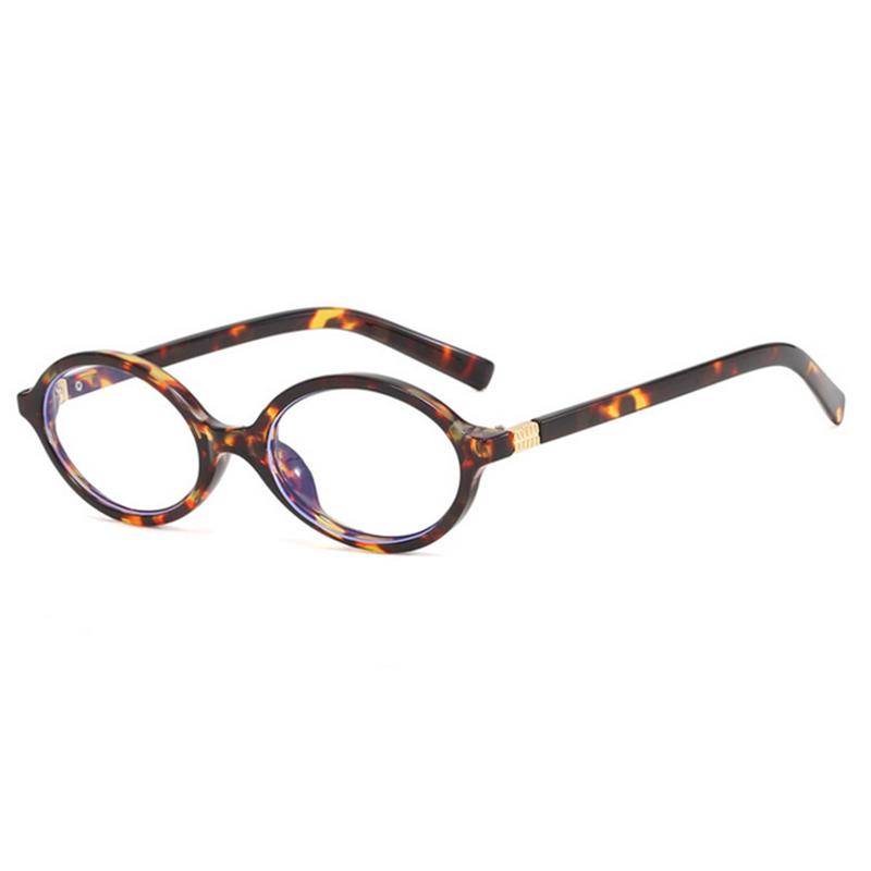Myopia Reading Glasses Frame Oval Shape Flat Lens Small Frame Retro Korean Style Natural Look Bookworm Eyeglasses