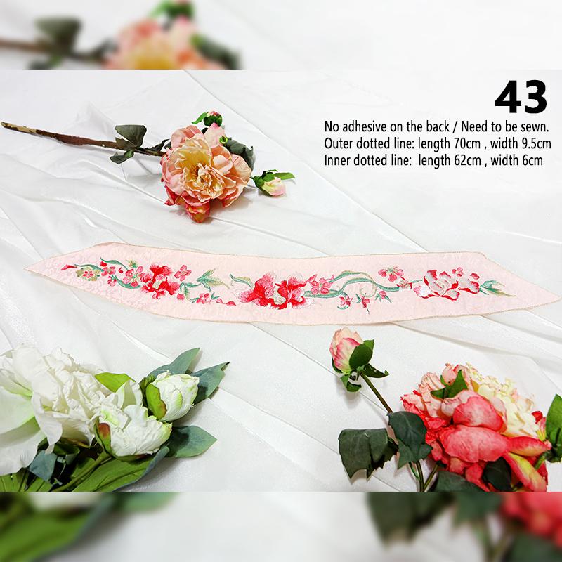 1 Stück Stickerei-Aufnäher im chinesischen Stil Qipao Hanfu Kantenrock Kopfaufnäher DIY Robe Kleid Applikation Dekor Nähzubehör