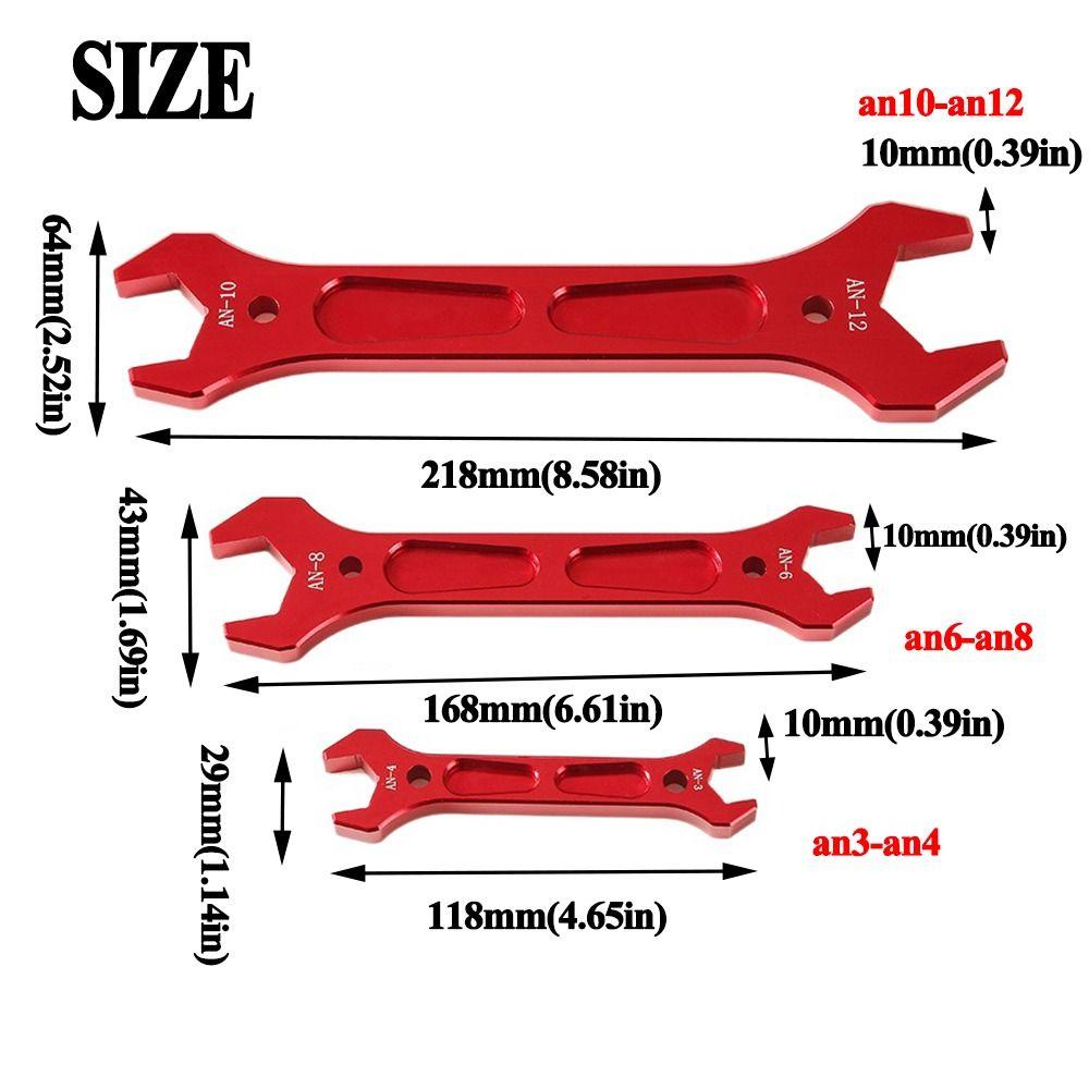 Red AN Spanner Tool Set Aluminum Door Panel Removal Tool Oil-cooled Joint Wrench  Oil Pipe
