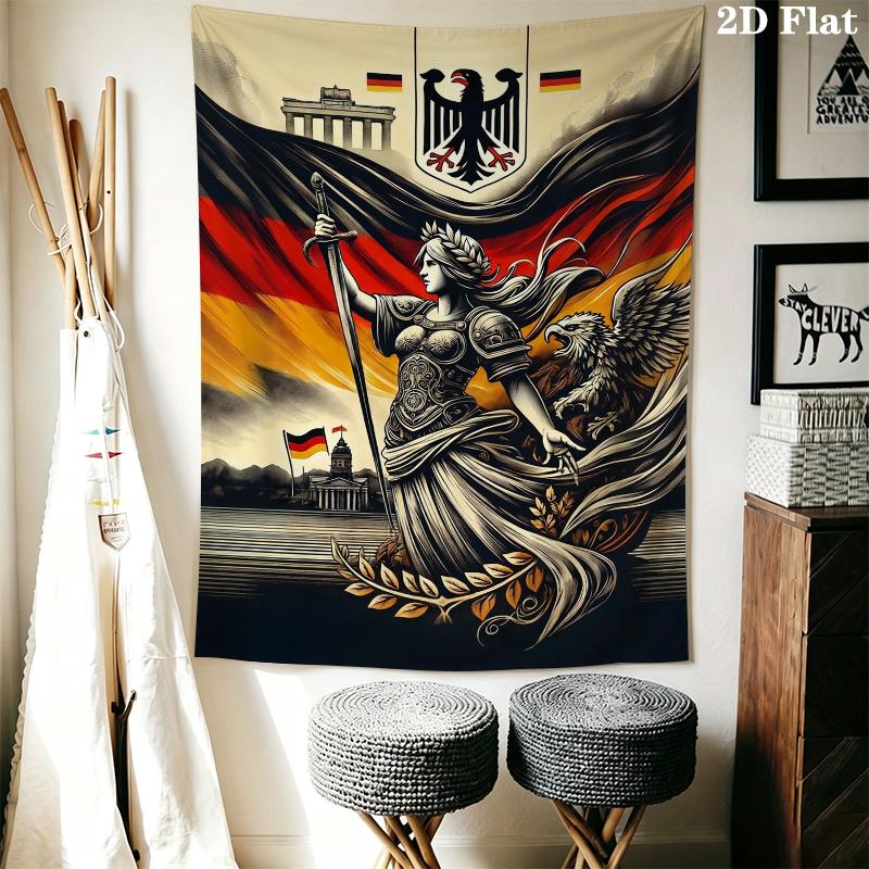 German Empire Wall Tapestry Aesthetic Wall Hanging Printed Fabric Blanket Decorative Tapestries for Bedroom Living Room Home Decor