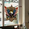 Verwijderbare raamsticker met Amerikaanse vlag (Ballad Eagle), patriottische, waterdichte, statische raamsticker voor Onafhankelijkheidsdag (4 juli), decoratie voor thuis, kantoor of winkel.
