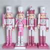 Stylish Nutcrackers Soldier Ornament Pink Series Nutcrackers Soldier Figurine Ornament for Individualized Room Decors