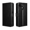 For ZTE Blade A35e PU Leather Case with Strap Crazy Horse Texture Phone Wallet Cover