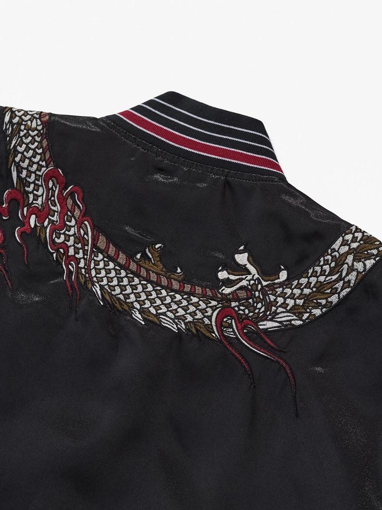 Huaxia Junpin Men's Chinese Embroidery Dragon Baseball Jacket A091